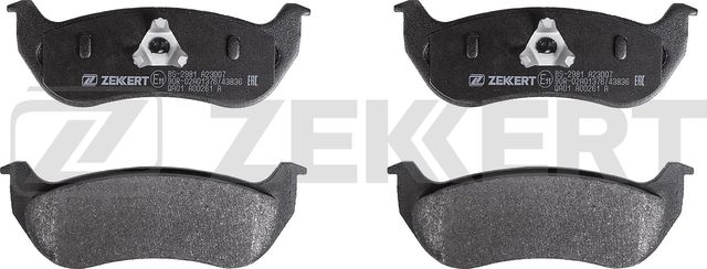 Тормозные колодки Zekkert задние для Ford Explorer II 1994-2002. Артикул BS-2981