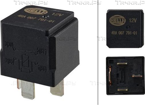 Реле, рабочий ток Реле, система очистки фар Реле Hella. Артикул 4RA 007 791-011