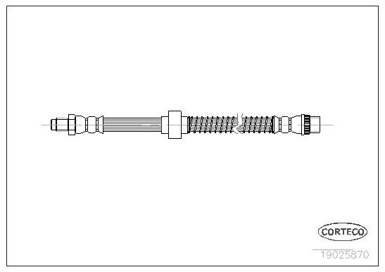 Тормозной шланг Corteco передний передний для Citroen C2 2003-2012. Артикул 19025870