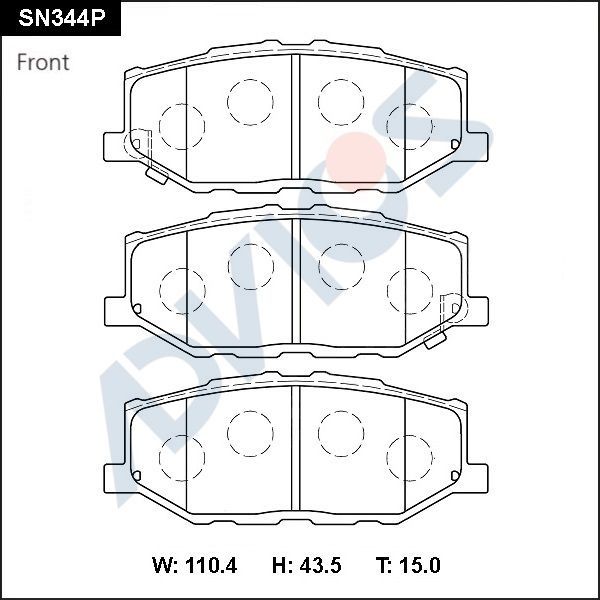 Тормозные колодки Advics. Артикул SN344P