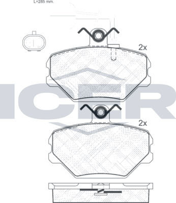 Тормозные колодки Icer. Артикул 181127