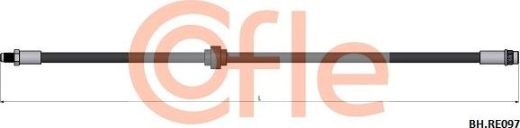 Тормозной шланг Cofle передний для Renault Espace III 1996-2002. Артикул 92.BH.RE097