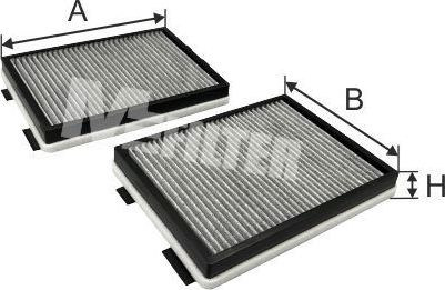 Салонный фильтр MFilter. Артикул K 905C-2