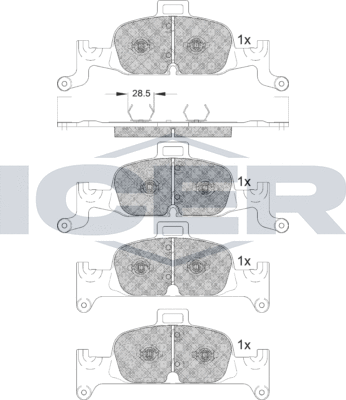 Тормозные колодки Icer передние для Audi A5 II (F5) 2016-2026. Артикул 182279