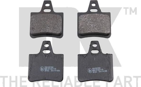 Тормозные колодки NK задние для Citroen BX 1982-1994. Артикул 221932