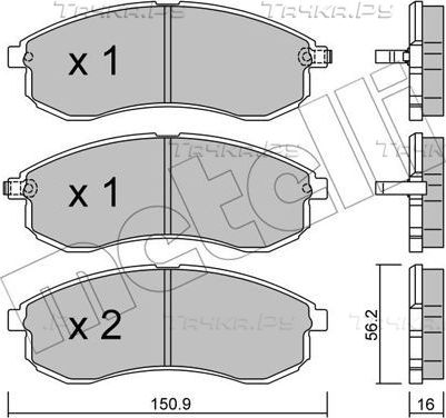 Тормозные колодки Metelli. Артикул 22-0482-0