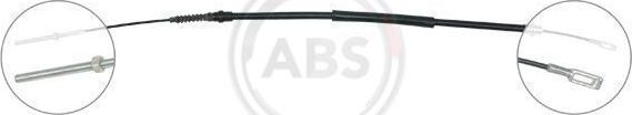 Трос ручника (тросик ручного тормоза) ABS. Артикул K16877
