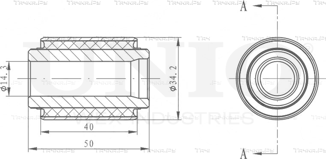 Сайлентблок поворотного кулака (Unio). Артикул RMP-20375