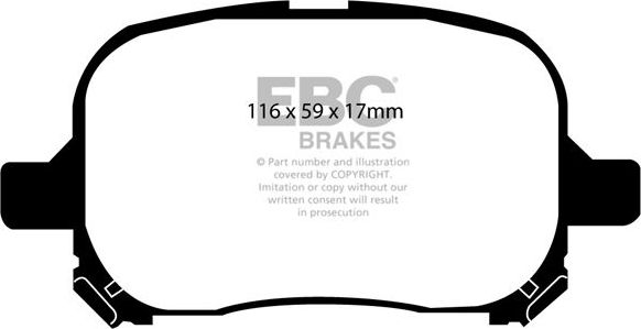 Тормозные колодки EBC Brakes. Артикул DP1133