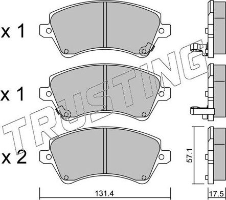 Тормозные колодки Trusting. Артикул 462.0
