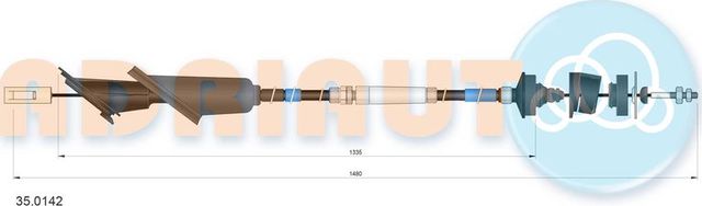 Трос сцепления Adriauto для Peugeot 106 I 1996-2004. Артикул 35.0142