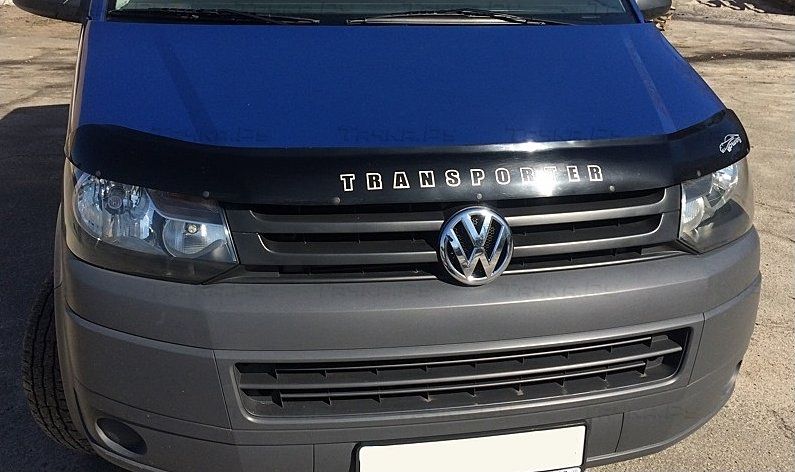 Дефлектор Vip-Tuning (длинный) для капота Volkswagen T5 2003-2009. Артикул VW20