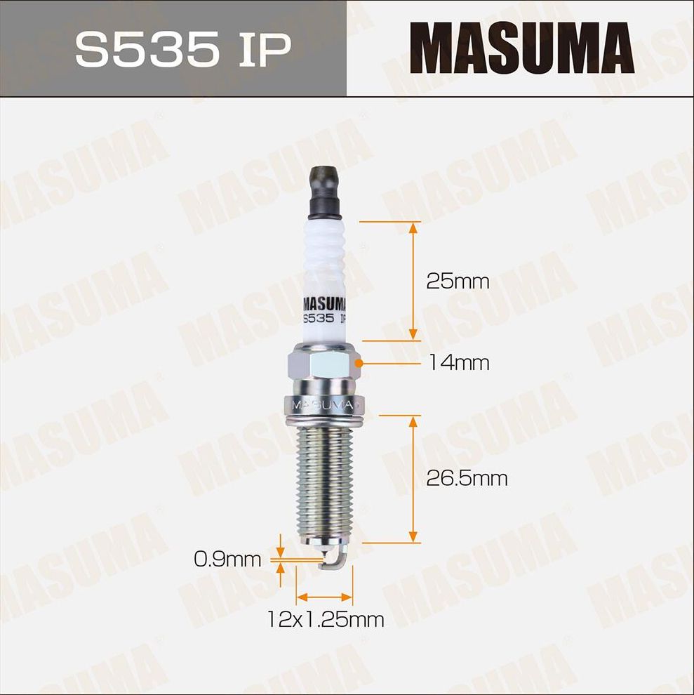 Свеча зажигания MASUMA IRIDIUM+PLATINUM (DILKAR8J9G). Артикул S535IP