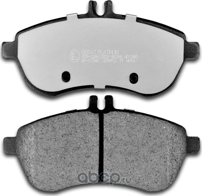 Тормозные колодки Gerat BP-F234C (передние) Ceramic Gerat. Артикул BPF234C
