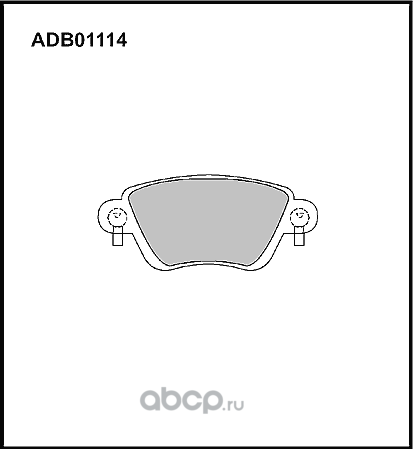 Колодки тормозные задние (Allied Nippon). Артикул ADB01114