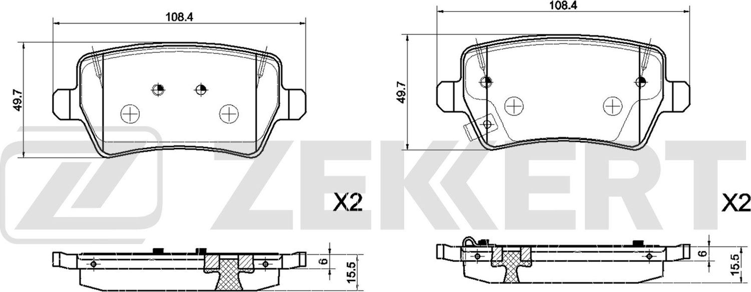 Тормозные колодки Zekkert. Артикул BS-1336