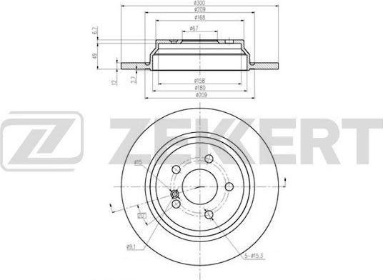 Тормозной диск Zekkert. Артикул BS-6145