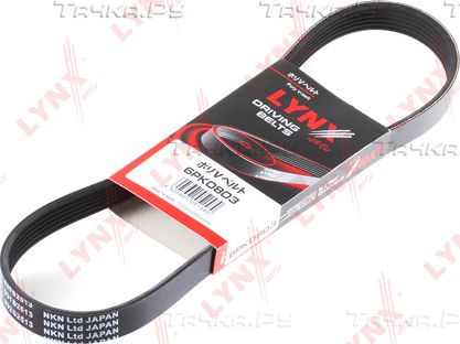Приводной ремень поликлиновой LYNXauto для Peugeot 206 2004-2013. Артикул 6PK0803