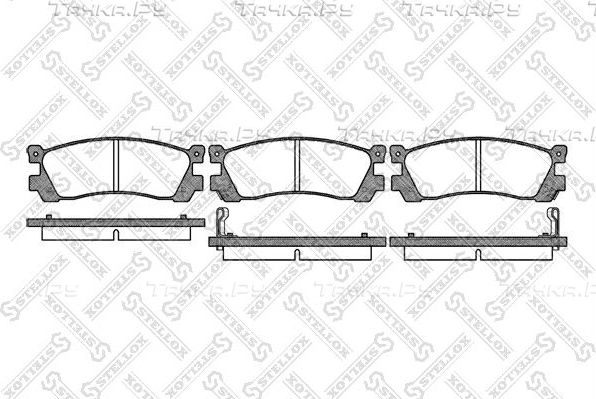Тормозные колодки Stellox задние для Mazda 929 II (HB) 1984-1987. Артикул 410 012-SX