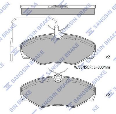 Тормозные колодки Sangsin Hi-Q. Артикул SP4082