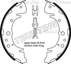 Тормозные колодки Trusting задние для Hyundai Santa Fe I 2001-2006. Артикул 046.207