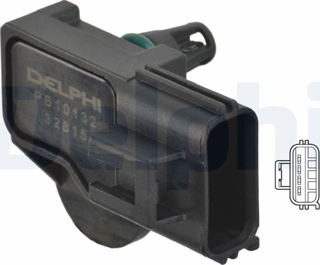 Датчик абсолютного давления (ДАД, MAP) Delphi. Артикул PS10132