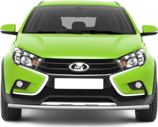 Защита PT Group переднего бампера одинарная d51 (НПС) для Lada Vesta SW Cross 2017-2026. Артикул LSC220202