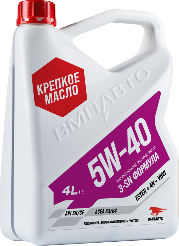 Масло моторное ВМПАВТО 3-SN 5w40 (A3/B4, SN/CF), канистра 4л. (Vmpauto). Артикул 9223