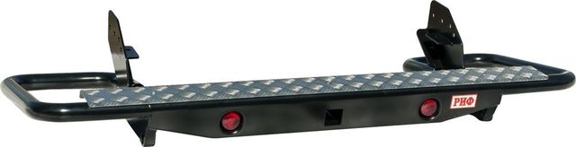 Бампер силовой РИФ задний с квадратом под фаркоп и фонарями трубный для Mitsubishi L200 2005-2015 (кузов 1350 мм). Артикул RIFTRT-20157