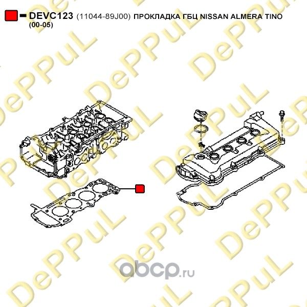 ПРОКЛАДКА ГБЦ NISSAN ALMERA TINO (00-05) (Deppul). Артикул DEVC123