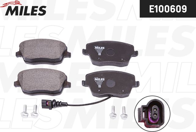 Тормозные колодки Miles (Semi-Metallic). Артикул E100609