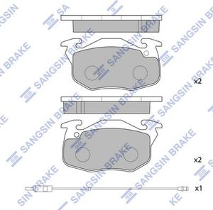 Тормозные колодки Sangsin Hi-Q передние для Citroen Saxo 1996-2004. Артикул SP2003