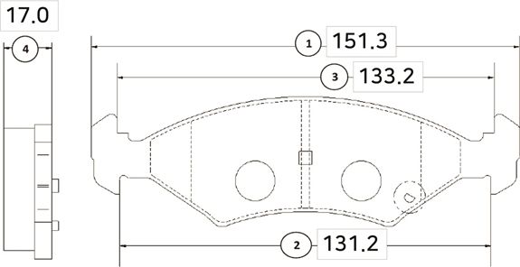 Тормозные колодки CTR передние для Kia Shuma I 1996-2001. Артикул GK0528