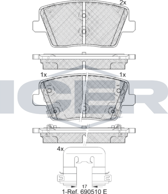 Тормозные колодки Icer. Артикул 182334