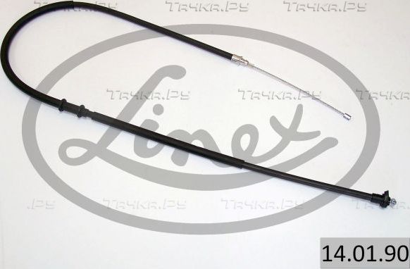 Трос ручника (тросик ручного тормоза) Linex. Артикул 14.01.90