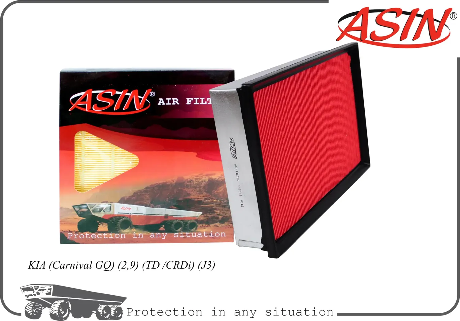 Фильтр воздушный (Asin). Артикул ASINFA2673