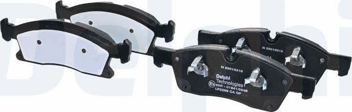 Тормозные колодки Delphi (Low-Metallic). Артикул LP2298