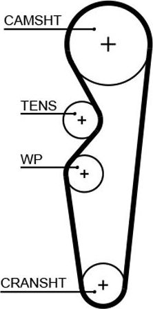 Ремень ГРМ Gates PowerGrip® для Chery Bonus (A13) 2011-2014. Артикул 5665XS