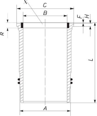 Гильза цилиндра Mahle для Mercedes-Benz Actros MP2 2003-2008. Артикул 005 WN 10 00