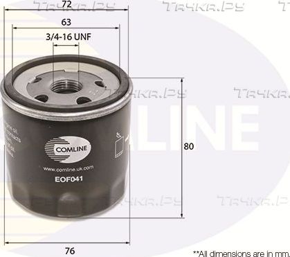 Масляный фильтр Comline для Volkswagen Routan 2008-2010. Артикул EOF041