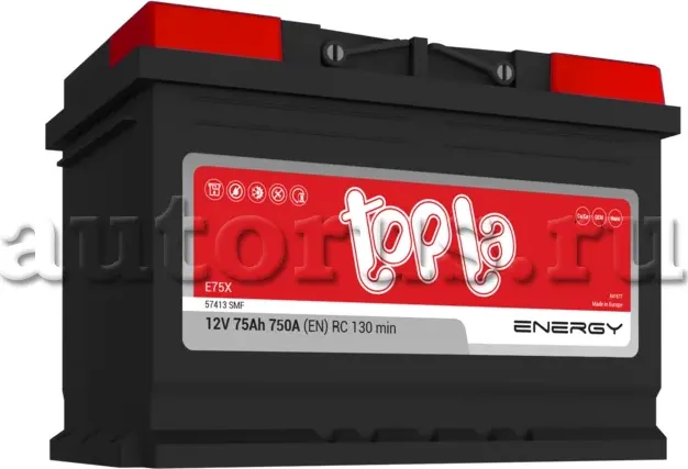 75Аh АКБ TOPLA Energy L+ 108375 Topla. Артикул 108375