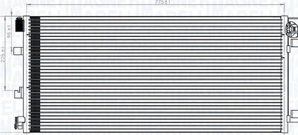 Радиатор кондиционера (конденсатор) Magneti Marelli. Артикул 350203787000