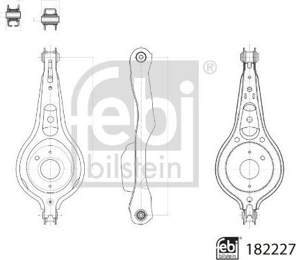 Реактивная тяга (штанга) Febi Bilstein (Листовая сталь). Артикул 182227