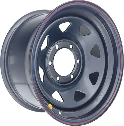 Колёсный диск OFF-ROAD Wheels усиленный стальной черный 6x139,7 8xR16 d110 ET-10 (треугольник мелкий) для Mitsubishi Pajero Sport I 1998-2006. Артикул 1680-63910BL-10A17X