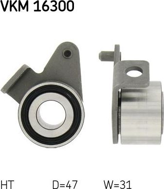 Натяжной ролик (натяжитель) ремня ГРМ SKF для Volvo 940 1993-1998. Артикул VKM 16300