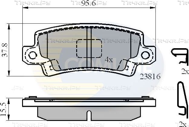 Тормозные колодки Comline Comline задние для Toyota Corolla E110 1998-2000. Артикул CBP3942