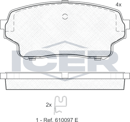 Тормозные колодки Icer. Артикул 181715