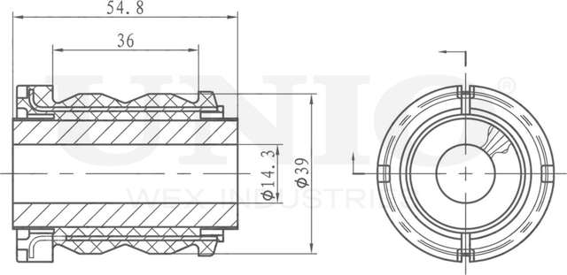 Сайлентблок рычага подвески (Unio). Артикул RMP-20450