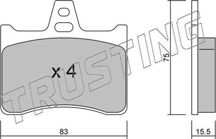 Тормозные колодки Trusting задние для Citroen CX II 1985-1992. Артикул 547.0