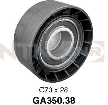 Натяжной ролик (натяжитель) приводного поликлинового ремня NTN / SNR. Артикул GA350.38